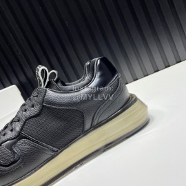 Givenchy Leather Mesh Sneakers For Men Black