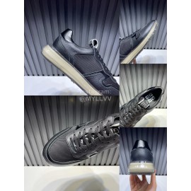 Givenchy Leather Mesh Sneakers For Men Black