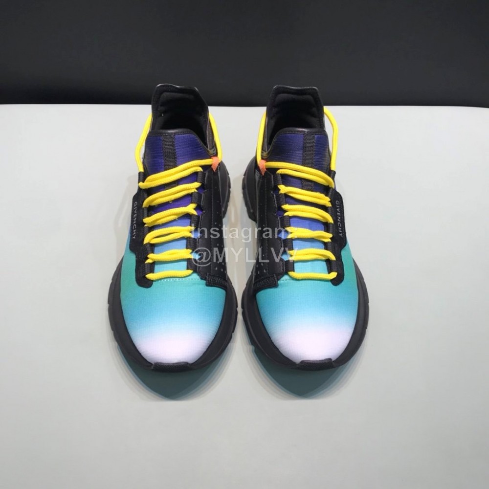 Givenchy Canvas Leather Spectre Sneakers For Men Blue