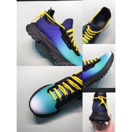 Givenchy Canvas Leather Spectre Sneakers For Men Blue