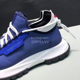 Givenchy Canvas Leather Spectre Sneakers Blue For Men