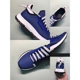 Givenchy Canvas Leather Spectre Sneakers Blue For Men