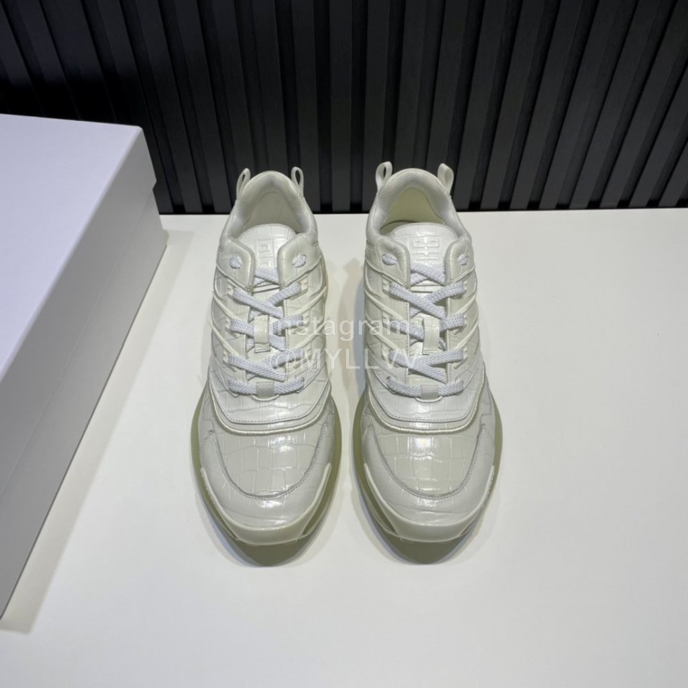 Givenchy Leather Transparent Sole Sneakers For Men White