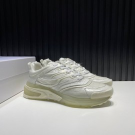 Givenchy Leather Transparent Sole Sneakers For Men White