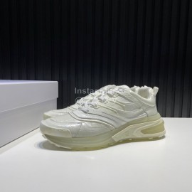 Givenchy Leather Transparent Sole Sneakers For Men White