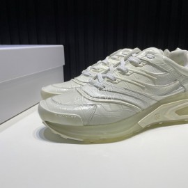 Givenchy Leather Transparent Sole Sneakers For Men White