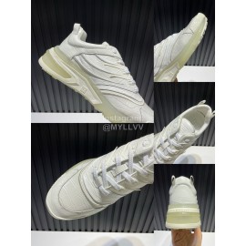 Givenchy Leather Transparent Sole Sneakers For Men White