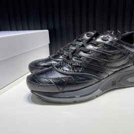 Givenchy Leather Transparent Sole Sneakers For Men Black