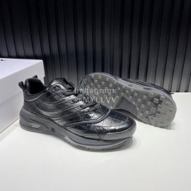 Givenchy Leather Transparent Sole Sneakers For Men Black