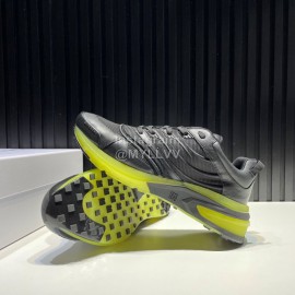 Givenchy Leather Transparent Yellow Sole Sneakers For Men Black