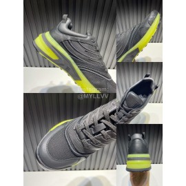 Givenchy Leather Transparent Yellow Sole Sneakers For Men Black