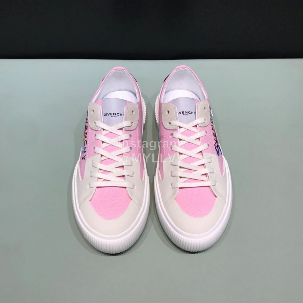 Givenchy Fashion Pink Embroidered Canvas Casual Shoes For Men