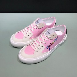 Givenchy Fashion Pink Embroidered Canvas Casual Shoes For Men