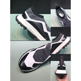 Givenchy Calfskin Knitting Sneakers For Men Black