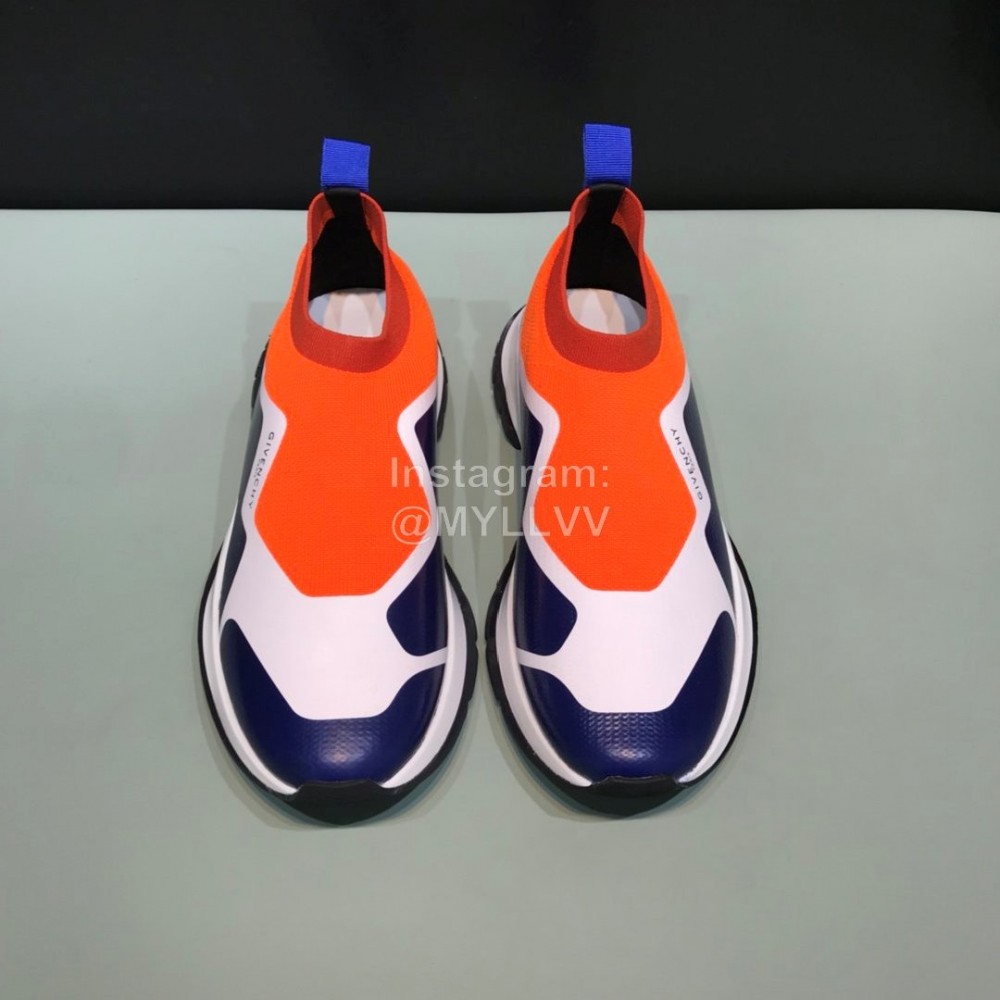 Givenchy Calfskin Knitting Sneakers For Men Orange