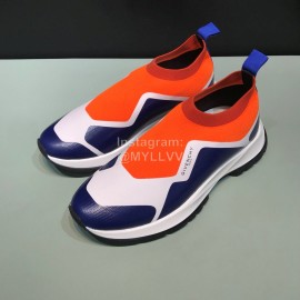 Givenchy Calfskin Knitting Sneakers For Men Orange