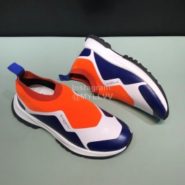Givenchy Calfskin Knitting Sneakers For Men Orange