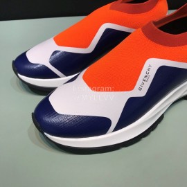 Givenchy Calfskin Knitting Sneakers For Men Orange