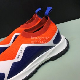 Givenchy Calfskin Knitting Sneakers For Men Orange