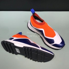 Givenchy Calfskin Knitting Sneakers For Men Orange