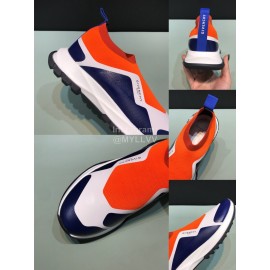 Givenchy Calfskin Knitting Sneakers For Men Orange