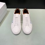Givenchy Calf Leather Blue Letter Printed Casual Shoes For Men And Women