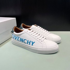 Givenchy Calf Leather Blue Letter Printed Casual Shoes For Men And Women