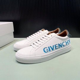 Givenchy Calf Leather Blue Letter Printed Casual Shoes For Men And Women
