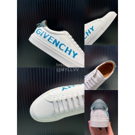 Givenchy Calf Leather Blue Letter Printed Casual Shoes For Men And Women