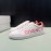 Givenchy Calf Leather Rose Red Letter Printed Casual Shoes For Men And Women