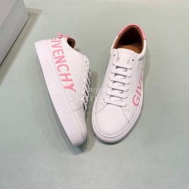 Givenchy Calf Leather Pink Letter Printed Casual Shoes For Men And Women