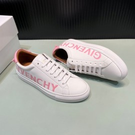 Givenchy Calf Leather Pink Letter Printed Casual Shoes For Men And Women