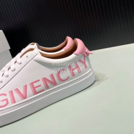 Givenchy Calf Leather Pink Letter Printed Casual Shoes For Men And Women