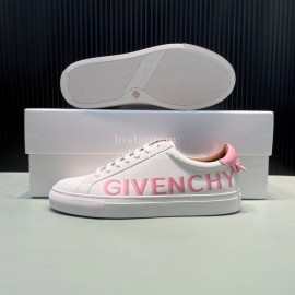 Givenchy Calf Leather Pink Letter Printed Casual Shoes For Men And Women