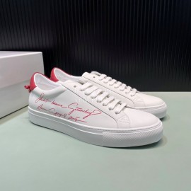 Givenchy Calf Leather Casual Shoes For Men And Women Red
