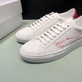 Givenchy Calf Leather Casual Shoes For Men And Women Red