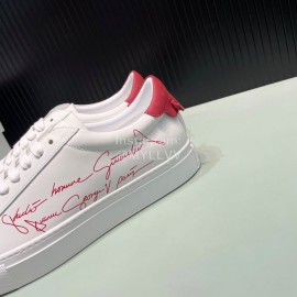 Givenchy Calf Leather Casual Shoes For Men And Women Red