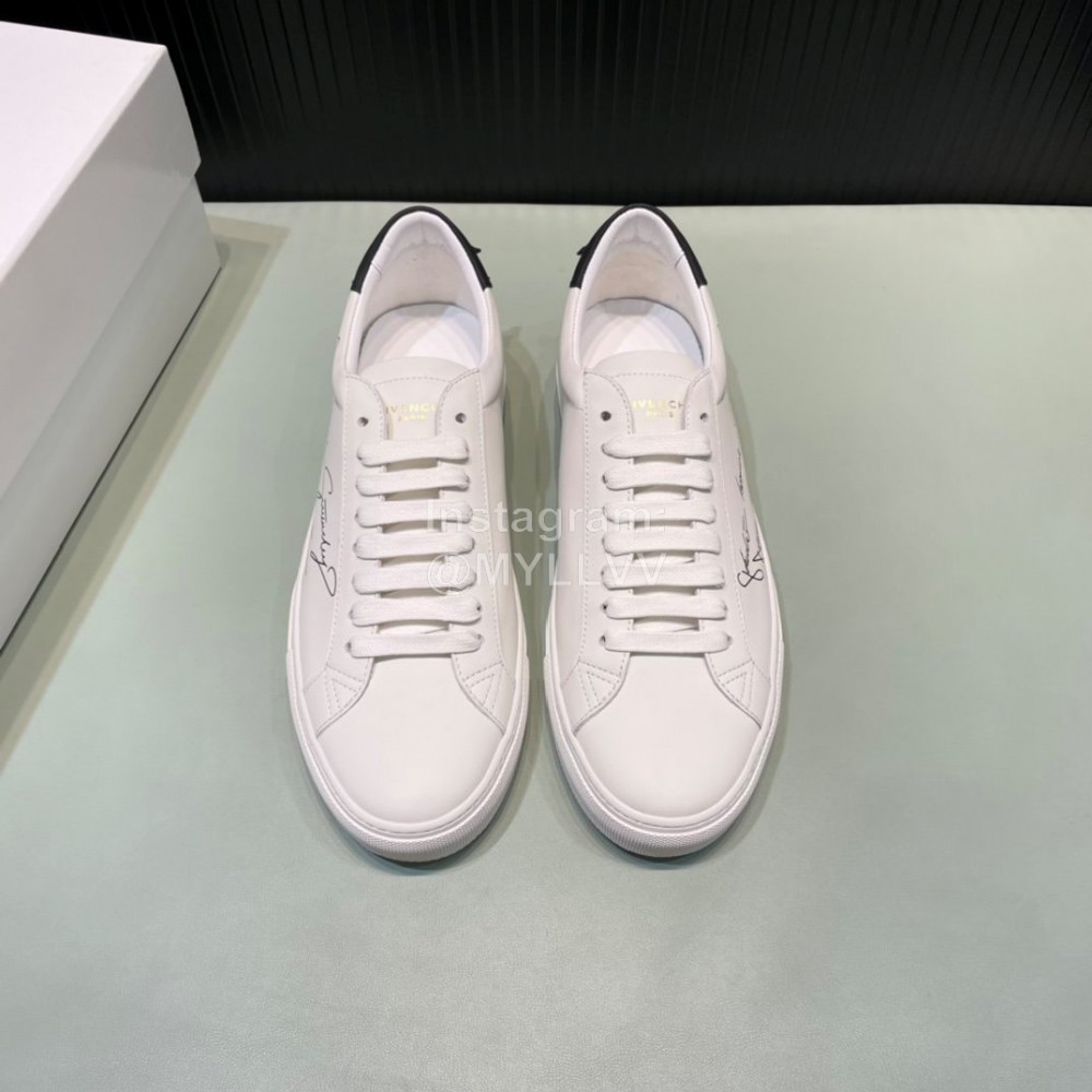 Givenchy Calf Leather Casual Shoes Black For Men And Women 