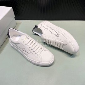 Givenchy Calf Leather Casual Shoes Black For Men And Women 