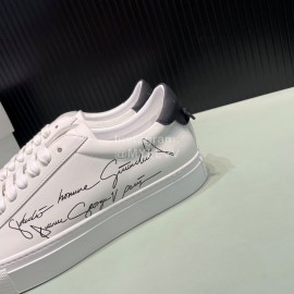 Givenchy Calf Leather Casual Shoes Black For Men And Women 