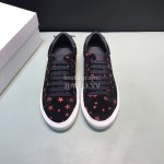 Givenchy Calf Leather Pink Star Printed Lace Up Casual Shoes For Men 