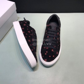 Givenchy Calf Leather Pink Star Printed Lace Up Casual Shoes For Men 
