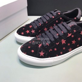 Givenchy Calf Leather Pink Star Printed Lace Up Casual Shoes For Men 