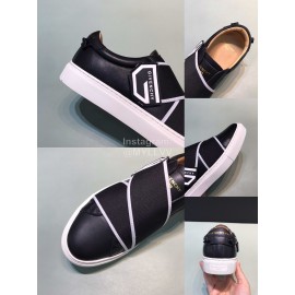 Givenchy Black Calf Leather Casual Shoes For Men 