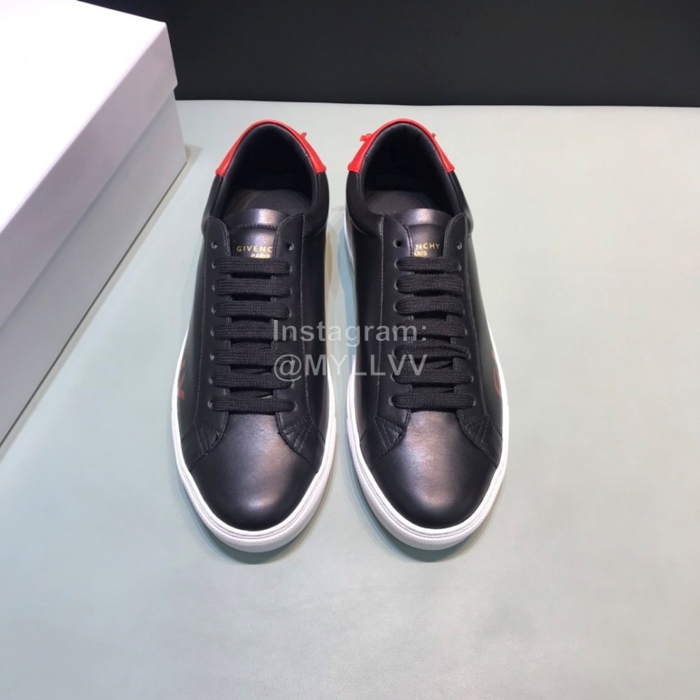 Givenchy Calf Leather Letter Printed Shoes For Men Black