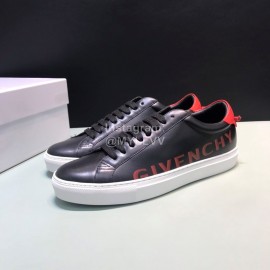 Givenchy Calf Leather Letter Printed Shoes For Men Black