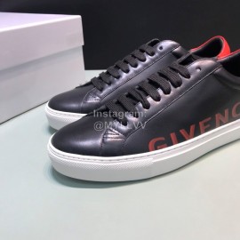 Givenchy Calf Leather Letter Printed Shoes For Men Black