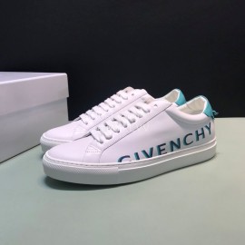 Givenchy Calf Leather Letter Printed Shoes For Men White