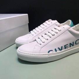 Givenchy Calf Leather Letter Printed Shoes For Men White
