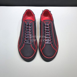 Givenchy Leather Lace Up Casual Shoes For Men Red